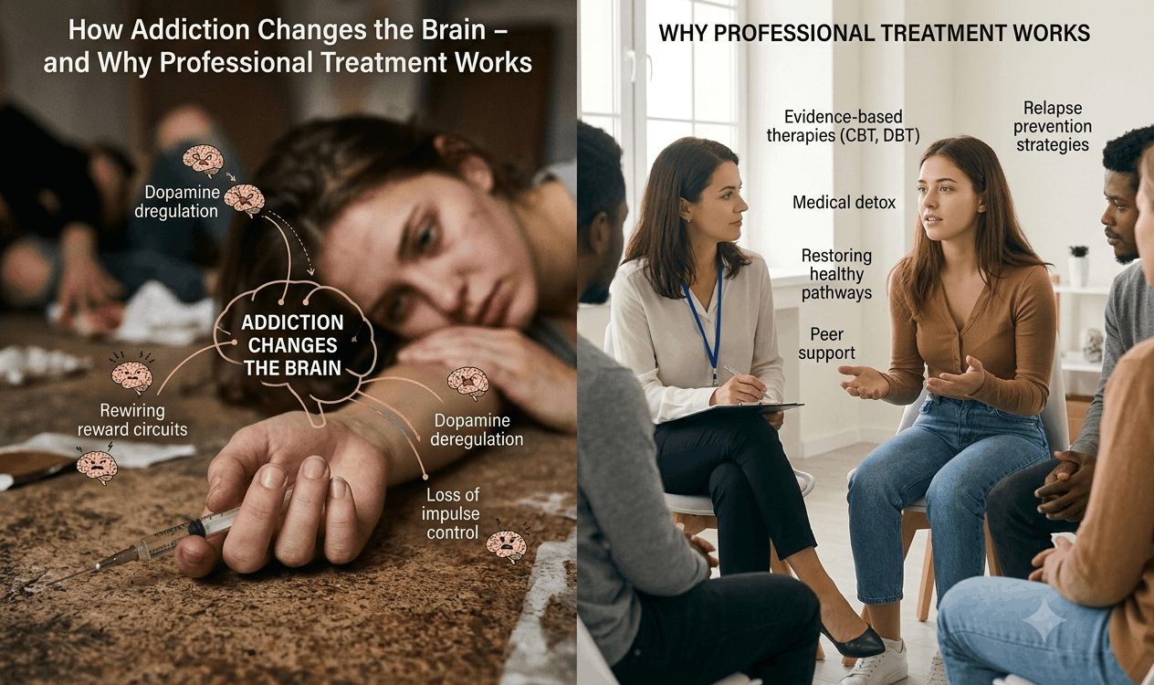 How Addiction Changes the Brain and Why Professional Treatment Works