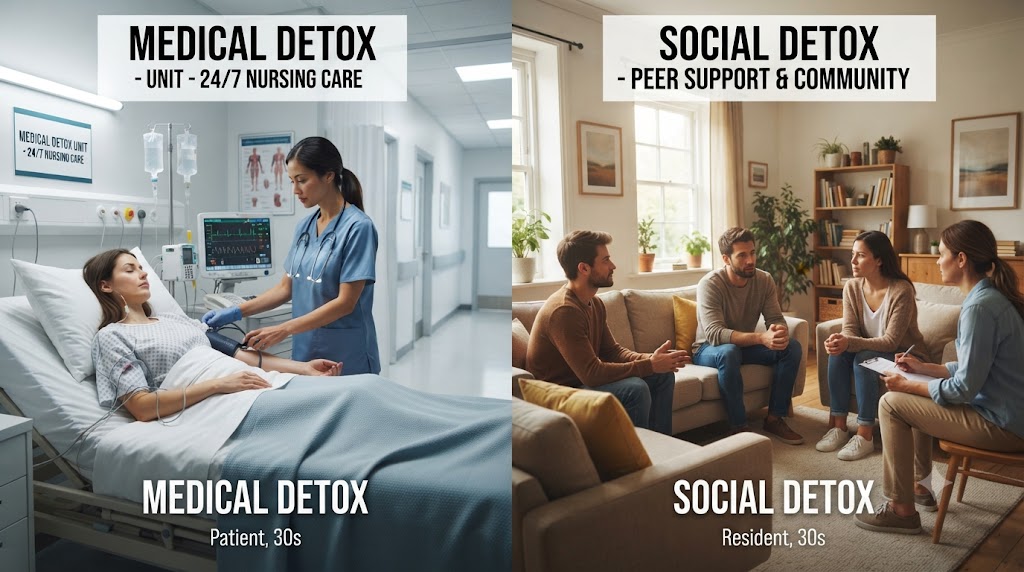 What Is the Difference Between Medical Detox and Social Detox?
